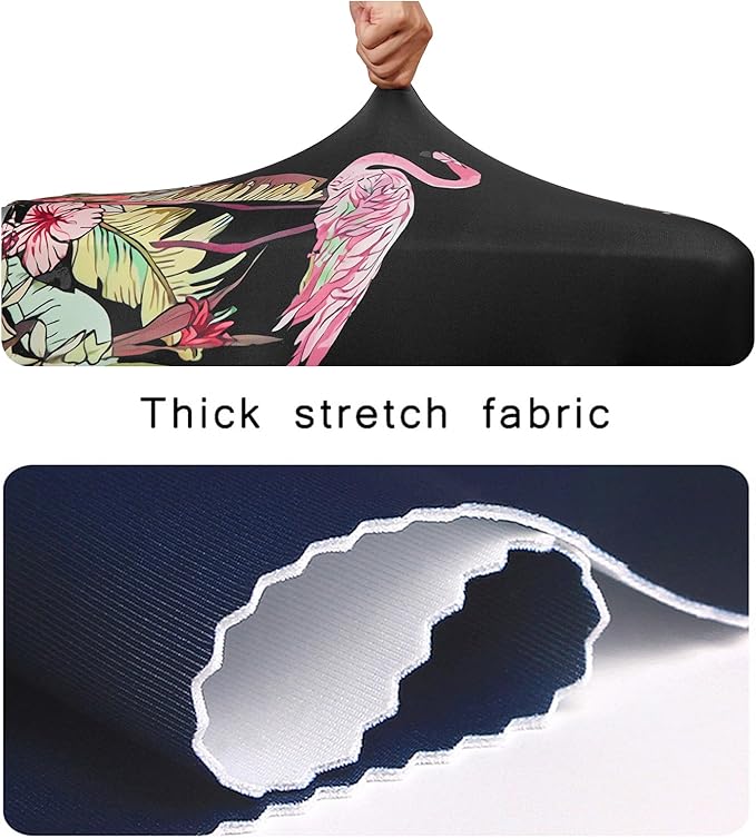 WUJIAONIAO Travel Luggage Cover Baggage Suitcase Cover Protector Skins 18-32 Inch (Flamingo A23, S (for 18-20 inch luggage))
