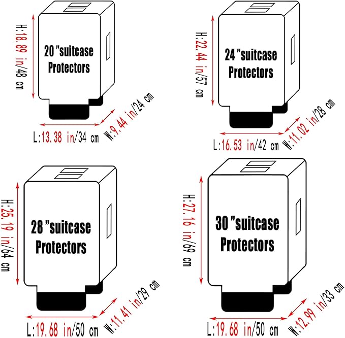 30 Inch Clear PVC Luggage Cover, 0.2mm Thick Lightweight Waterproof, Dustproof, Anti-Scratch Suitcase Cover, Luggage Covers for Suitcase TSA Approved, Fits 30"-31" Wheeled Luggage