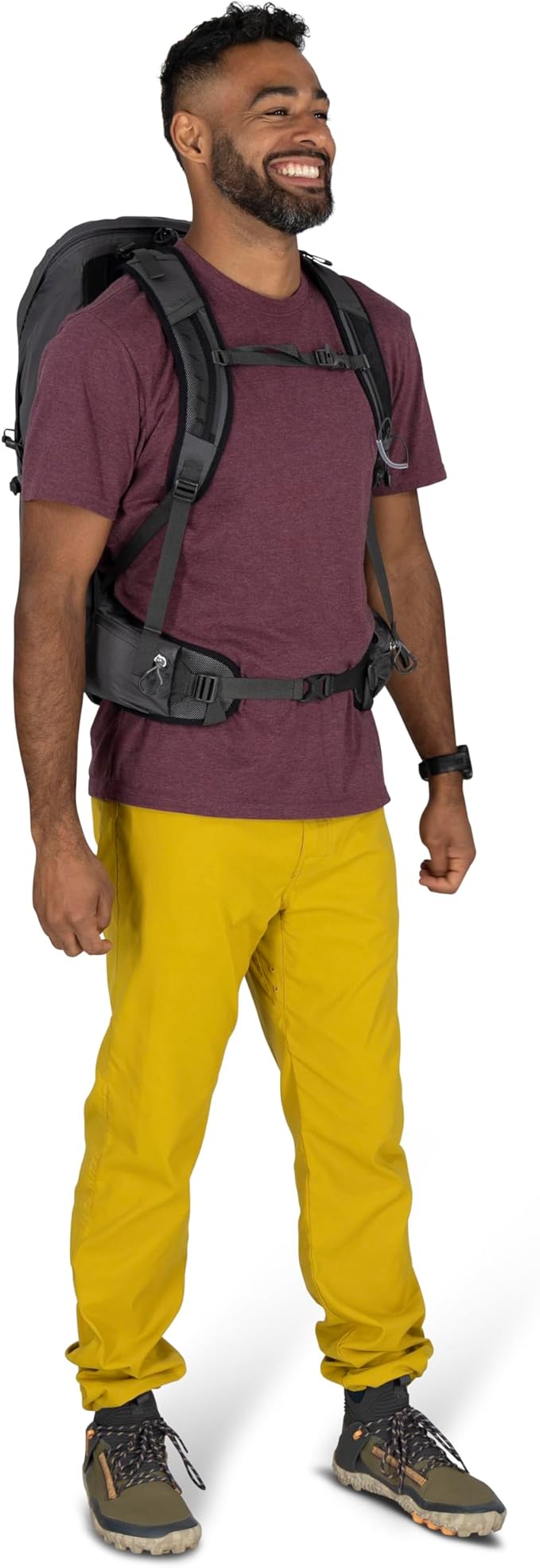 Osprey Talon 26L Men's Lightweight Hiking Backpack with Hipbelt, Phantom Grey/Dark Charcoal