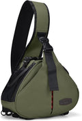 CADeN Camera Bag Sling Backpack Camera Case Waterproof with Rain Cover Tripod Holder, Compatible for DSLR/SLR Mirrorless Cameras (Canon Nikon Sony Pentax) and Accessories Green