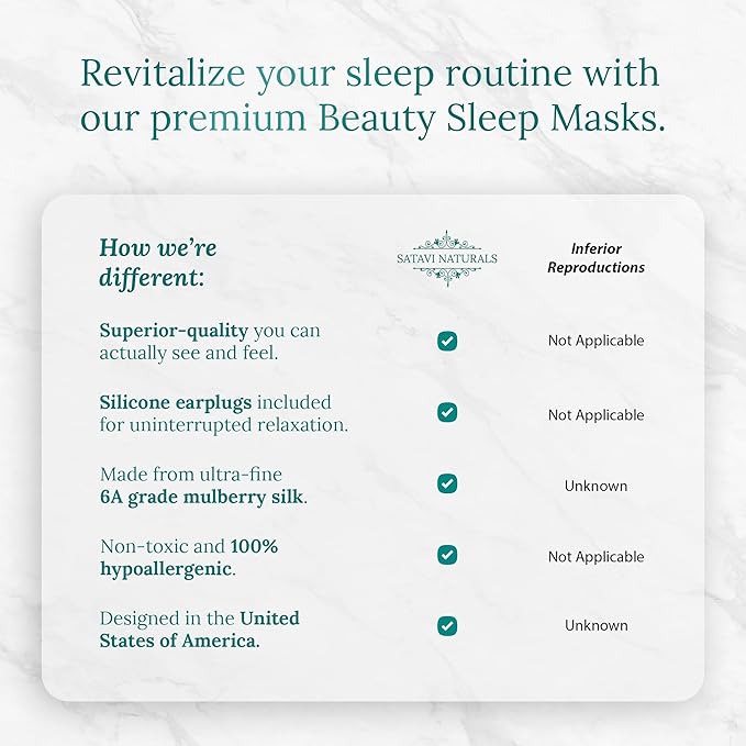 Mulberry Soft Silk Eye Mask for Sleeping with Ear Plugs & Luxury Bag - Cooling Night Eye Covers Sleep Face Mask for Women - Blindfold Travel Eye Mask Blocking Out Light - Black