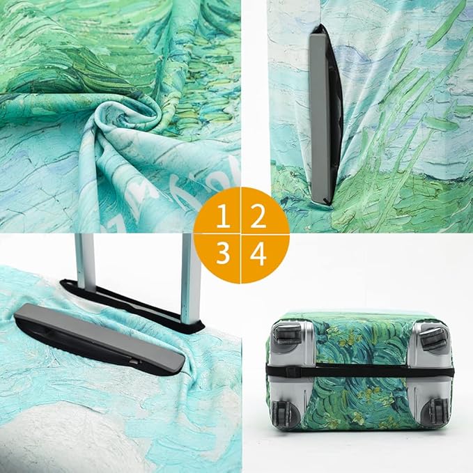 Travelkin Luggage Covers For Suitcase Tsa Approved,Suitcase Cover Protector Fit 18-32 Inch Luggage (Spring, XL)