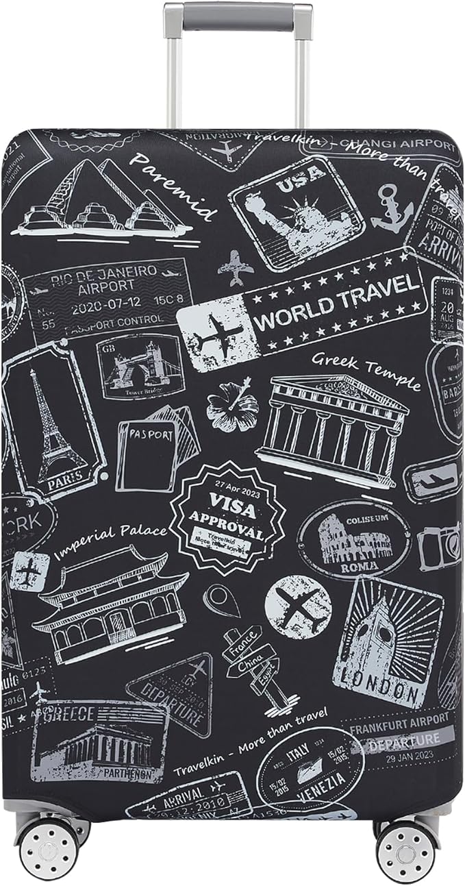 TRAVELKIN more than travel Luggage Covers For Suitcase Tsa Approved,Suitcase Cover Protector Fit 18-32 Inch Luggage