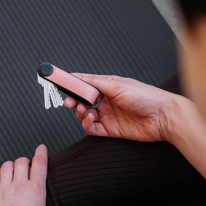 Orbitkey Key Organizer Hybrid Leather | Premium Nappa leather & TPU, Stainless Steel Locking Mechanism, Slim & Quiet Profile