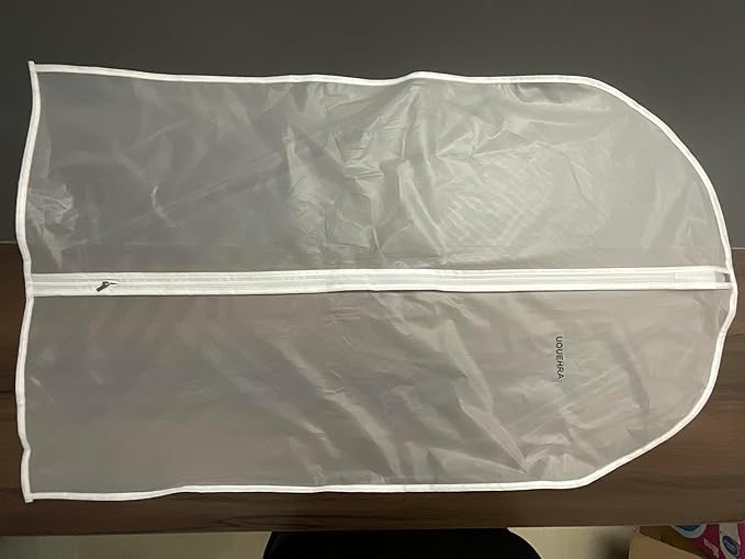 Suit Bags for Closet Storage Garment Bag 24''X40'' Clear Garment Bags for Hanging Clothes (Set of 6) Plastic Waterproof Suit Cover Bag with Zipper for Coats, Jackets, Shirts