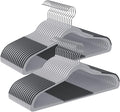 SONGMICS Clothes Hangers, Pack of 50 Plastic Coat Hangers, Space-Saving, Light Gray and Dark Gray UCRF50G