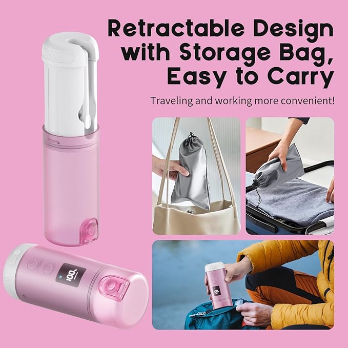 Peri Bottle for Postpartum Care-250ml Portable Bidet for Travel with 5 Sprayer Modes,2000mAh Rechargeable Electric Bidet with 8 Replaceable Nozzles for Perineal Care & Post-Surgery Care(White Purple)