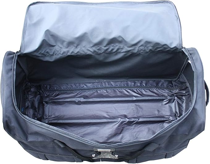 36-inch Rolling Duffle Bag with Wheels, Luggage Bag, Hockey Bag, XL Duffle Bag With Rollers, Heavy Duty Oversized Bag (Black)