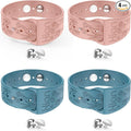 Hion Motion Sickness Bracelets Sea Sickness Wristbands for Motion Sickness/Morning Sickness/Pregnancy Nausea Anti Nausea Wristband Acupressure Nausea Bands Motion Sickness Bands（2Pairs-Bule+Pink）