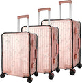 3 Piece Clear PVC Luggage Cover Protector, Waterproof Plastic Suitcase Cover, 20“ 24” 28” Carry On Luggage Protector Suitcase Cover