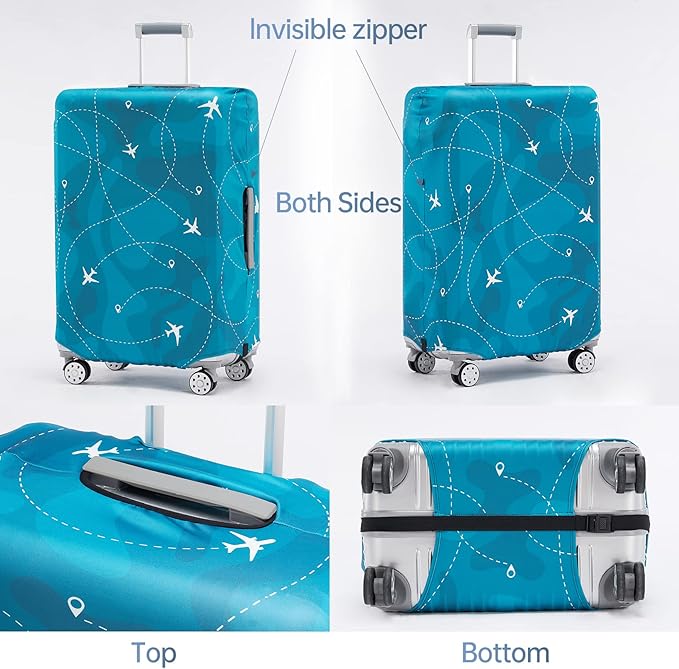 Travelkin Luggage Cover Washable Suitcase Cover Suitcase Protector Anti-scratch Suitcase cover Fits 18-32 Inch Luggage(XL for 29-32 Inch Luggage)