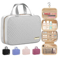 HOTOR Travel Toiletry Bag w/Hanging Hook - Spacious Toiletry Bag Essentials for Women & Men, Makeup Bag/Big Comparment, Waterproof for Travel Accessories, Medium, Grey