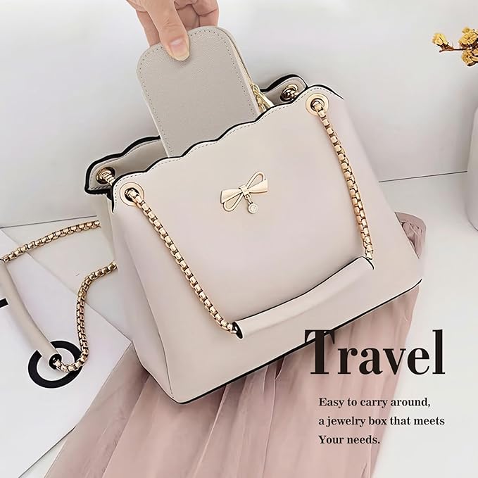 Travel Jewelry Case Small Suitable For Jewelry Organizers and storage In A Carry-on Handbag, PU Leather, Sturdy And Smooth Gold Metal Zipper, Travel Essential Gray Small Jewelry Box