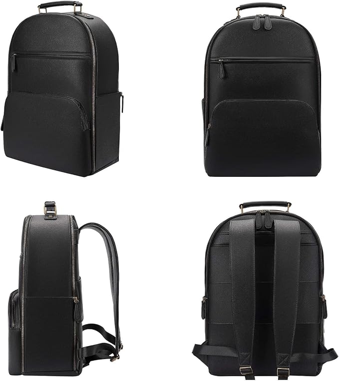 Camera Backpack Classic PU Leather for DSLR, Professional Camera Bag for Photographers with 15 Inch Laptop Compartment Large 20L