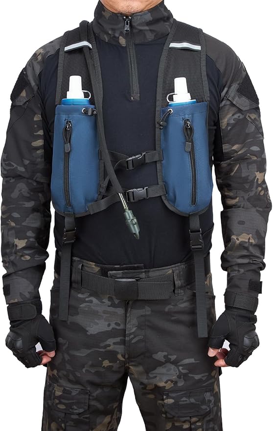 ATBP Running Hydration Vest Pack Tactical 3L Water Bladder Backpack Bag for Cycling Marathon Hiking Daypack Men & Women