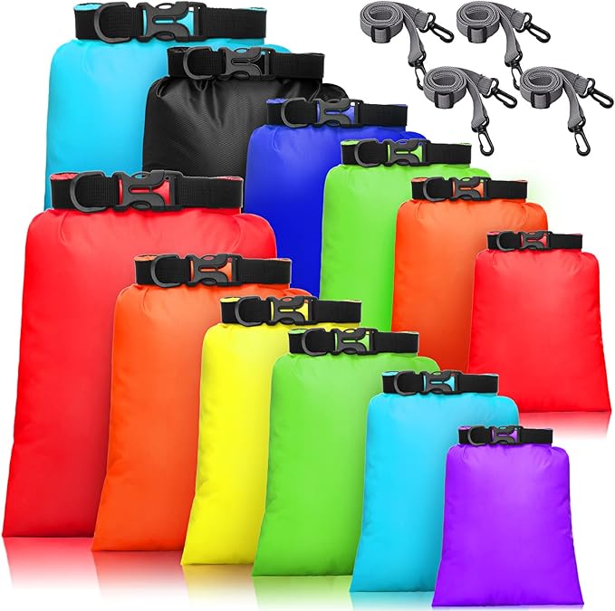 Shappy Waterproof Dry Bag Set 6 Sizes Lightweight Sacks and Long Adjustable Shoulder Strap Outdoor Water Proof Keep Gear Dry Bag Stuff Sacks for Backpacking, Boating, Hiking, Camping