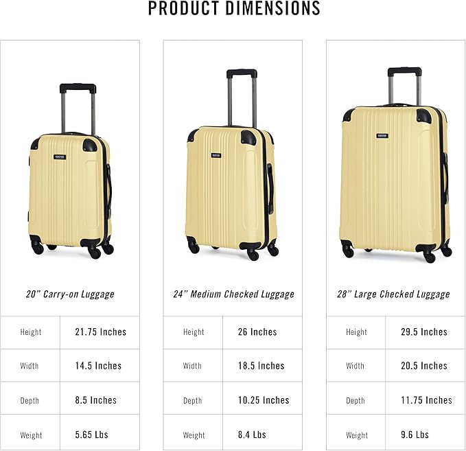 Kenneth Cole REACTION Out of Bounds, Pale Banana, 2-Piece Set (20" & 28")