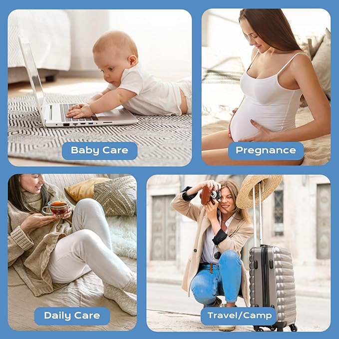 BIGCOW Portable Travel Bidet, Electric Bidet with 3 Spray Modes, IPX7 Waterproof ＆ Rechargeable, Mini Toilet Water Sprayer for Personal Hygiene, Postnatal Care, Perineal & Hemorrhoid