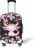 Cute Floral Axolotl Luggage Cover Travel Suitcase Protector Cover Zipper Closer for 18-21inch
