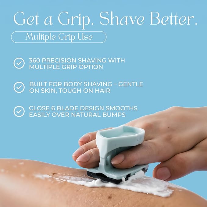Mini Travel Razors for Women and Men - Women Razors for Shaving, Razor for all Skin Types, Travel Pouch, 5 x 6 Blades Catridges