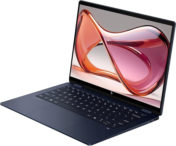 HP OmniBook X Flip 2-in-1 Copilot+ Laptop, Intel Ultra 7-256V, 16 GB LPDDR5x RAM, 2 TB PCIe SSD, 14" 2K (1920x1200) Touchscreen, Intel Arc 140V, Backlit Keyboard, W11 Home, Atmospheric Blue