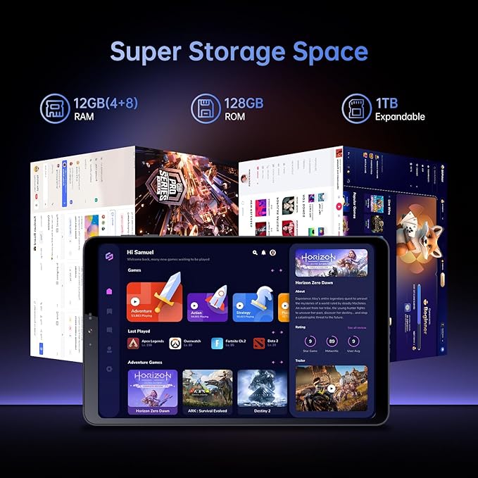 Android Tablet, 10.1 inch Android 14 Snapdragon 685 Processor, 12GB RAM 128GB ROM 1200*1920 IPS HD Touchscreen, 2.4G+5G Wi-Fi 6500mAh Battery Powerful Performance Tablet, 5MP+5MP Dual Cameras