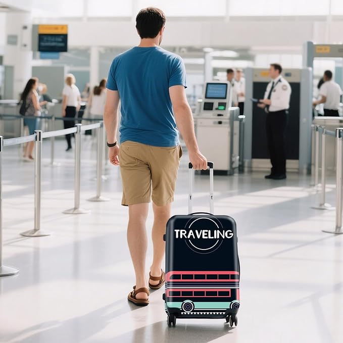 WUJIAONIAO Travel Luggage Cover Baggage Suitcase Cover Protector Skins 18-32 Inch (TRAVELING, XL (for 29-32 inch luggage))