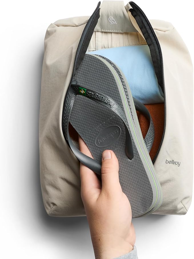 Bellroy Lite Packing Caddy 8L (Travel Organizer Packing Cube, Zip-up Storage Solution for Travel Near or far) - Ash