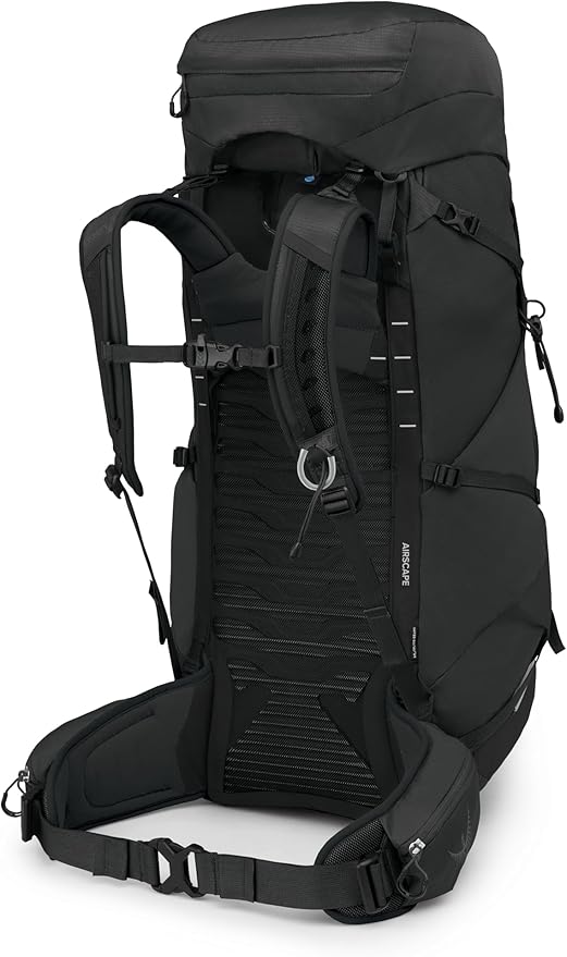 Osprey Talon 44L Men's Lightweight Hiking Backpack with Hipbelt, Black/Coal Grey, S/M