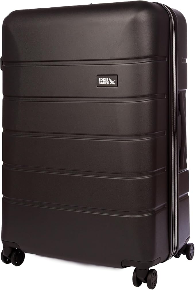 Eddie Bauer Glacier Carry-On 22" and Checked 30" Luggage | Hardside | Spinner Wheels | Expandable | Lightweight | Travel Essentials - Carbon Grey