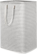 Lifewit Laundry Hamper Large Collapsible Laundry Basket, Freestanding Waterproof Clothes Hamper Storage with Easy Carry Handles for Clothes in Bedroom Bathroom College Dorm for Adults, Gray, 80L