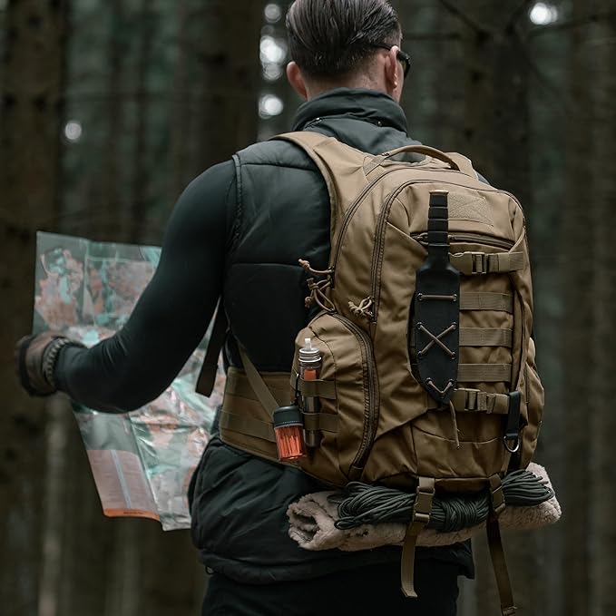 Mardingtop Tactical Molle Backpack for Men - 28L EDC Hiking & Motorcycle Backpack