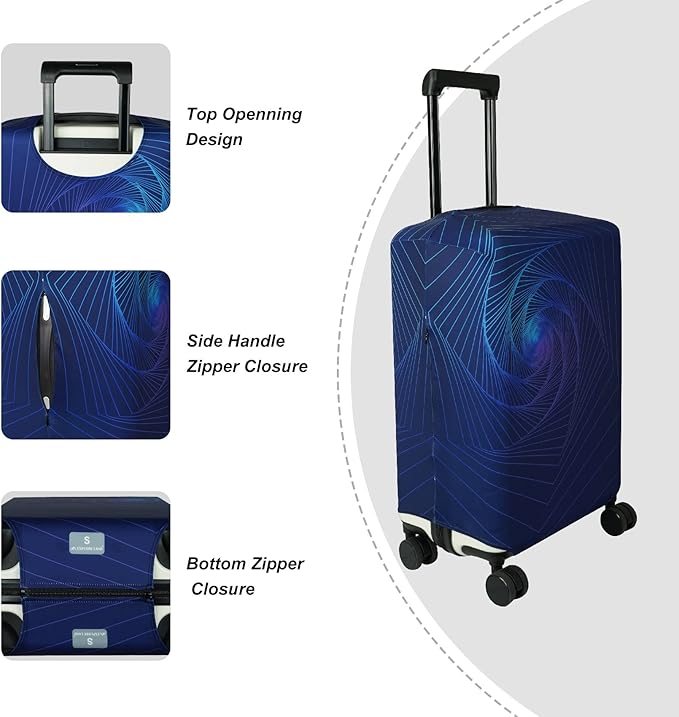 Explore Land Travel Luggage Cover Suitcase Protector Fits 31-32 Inch Case (Gyrotropic, XL)
