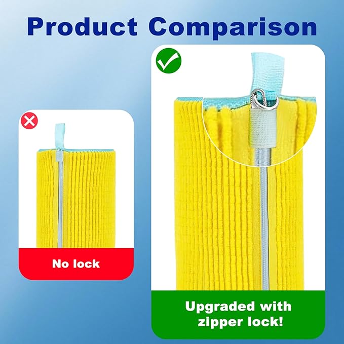 Shoe Washing Machine Bag Reusable Shoe Cleaning Bag for All Types Laundry Shoe Bag for Washer and Dryer (Yellow Gray)