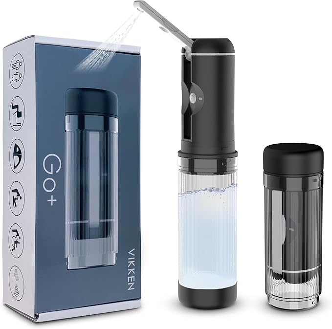 VIKKEN® 200ml Go+ Portable Travel Bidet USB-Type C Electric Rechargeable Mobile Handheld Ultra Strong Water Spray Personal Hygiene Self Care for Women & Men