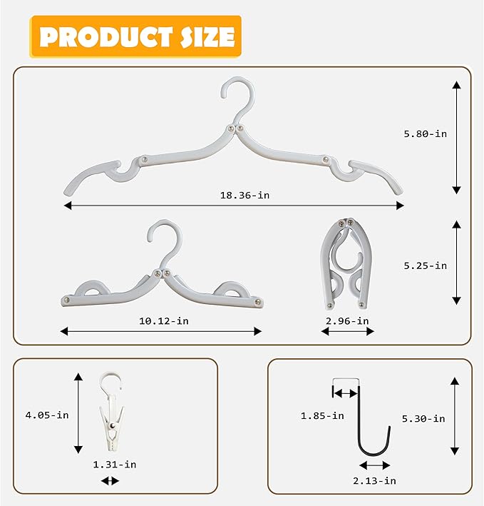 Over The Door Hooks Hanger,Foldable Portable Folding Hangers,Hanging Rack,Clips,Essentials for Cruise,Vacation,Camping,RV,Road Trip,Hotel,Business Travel, Student Apartment (Pink Box)