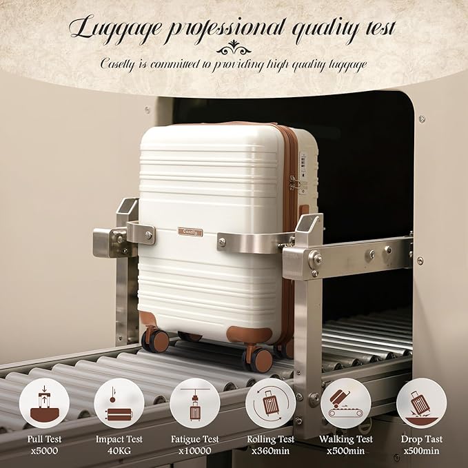 Luggage Sets with spinner wheels, PC+ABS Hard Shell Travel Luggage,Lightweight Carry-on suitcases with TSA Lock,YKK Zippers (Light Purple, 5 piece sets(20/24/28/DB/TB))