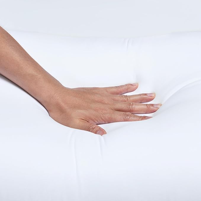 Amazon Basics Down Alternative Bed Pillows and Pillow Protector Case 2-Piece Set, 26 in x 20 in, Soft Density, Standard - Pack of 2, White