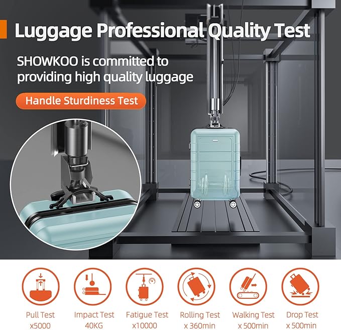 SHOWKOO Luggage Sets Expandable PC+ABS Durable Suitcase Double Wheels TSA Lock 5pcs Mint Green
