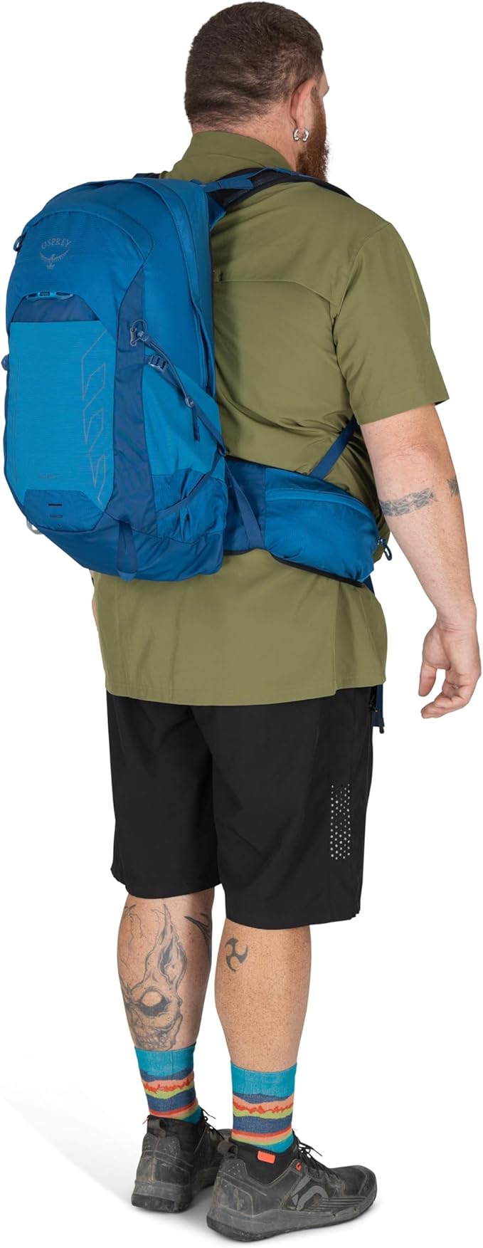 Osprey Talon 22L Men's Lightweight Hiking Backpack with Hipbelt, Black/Coal Grey, Extended Fit