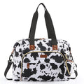 Tuwubi Diaper Bag Tote,Baby Diaper Bag with Pacifier Case Large Travel Diaper Tote Caddy for Mom and Dad Multifunction Large Baby Bag - Cow Print