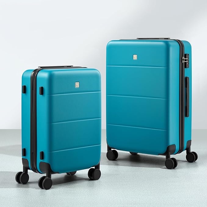 Hanke 2 Piece Hard Shell Luggage Sets with Spinner Wheels Carry On suitcase Set Checked Medium Luggage Lightweight Travel Luggage for Men Women(20/26 Inch, Caribbean Blue)