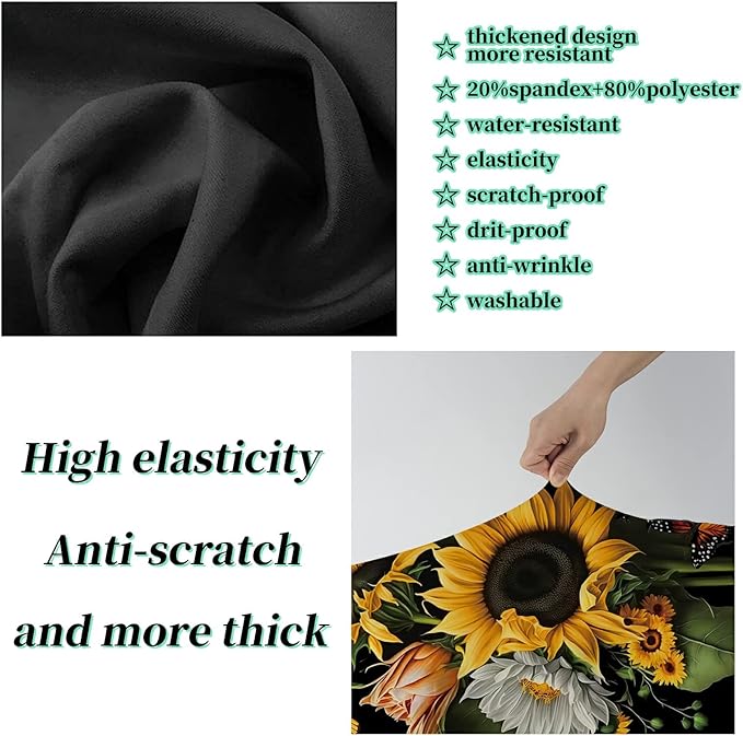 Suitcase Protector Plus 1 Luggage Tag, Sunflower Orchids Travel Suitcase Cover - XL, Dustproof, Anti-Scratch