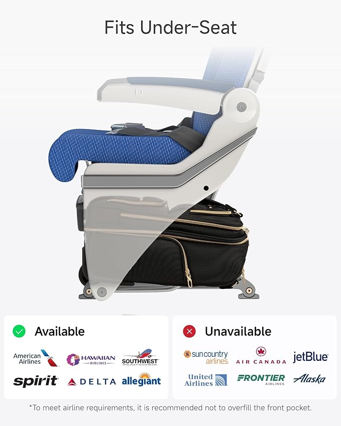 LUGGEX Underseat Carry On Luggage with Wheels, Stylish Lightweight Under Seat Luggage, Soft Sided Personal Item Suitcase for Short Trip (Cream White, 16 Inch)