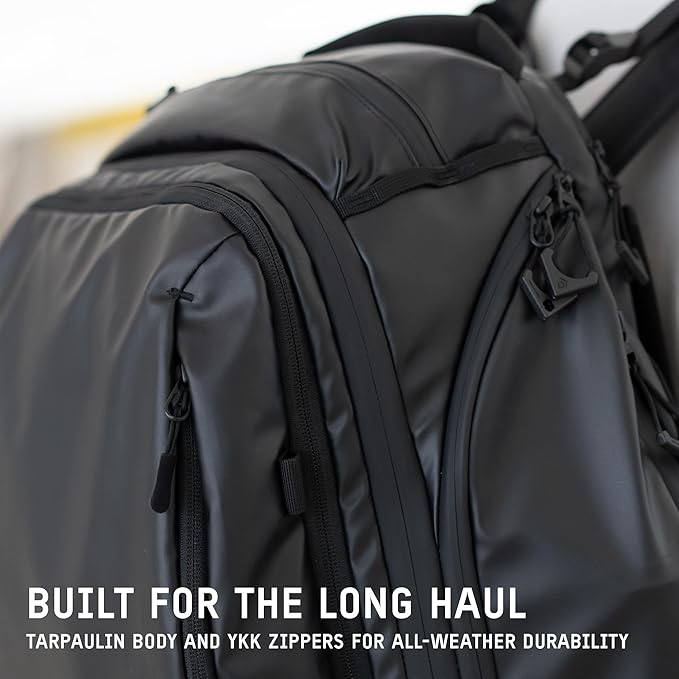 WANDRD TRANSIT Travel Backpack (45L): Large Expandable Carry-On Adventure Bag – Weather-Resistant Travel Backpack with Laptop Sleeve, Dual Side Access & Hidden AirTag Pocket