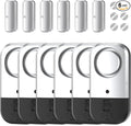 Door Window Alarm Sensors - Door Alarms for Kids Safety, Door Alarms for Home Security, for Home, Office, Store, Garage, Dorm Room, Apartment, RV, Silver Gray, 6 Pack