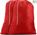 Handy Laundry Nylon XL - Large Capacity with Locking Drawstring, Machine Washable, Fits Laundry Baskets or Hampers, Holds 3 Loads of Clothes - Red (Pack of 2)