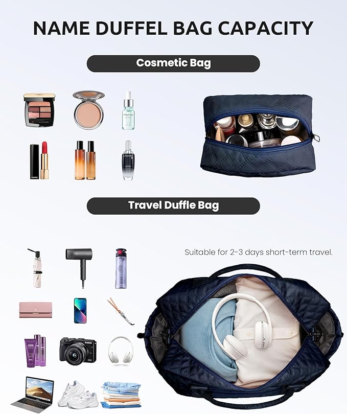 Gifts for 7 8 9 10 11 12 13 14 15 16 Year Old Girls-Initial Duffle Bag with Shoe Compartment, Personalized Weekender Bag, Overnight Bags for Women, Travel Bag with Makeup Bag (Letter J)