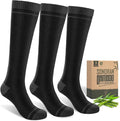 SONORAN Bamboo Viscose Compression Socks for Women & Men (3 Pairs) 15-20 mmHg Knee High Support for Nurses, Travel, Pregnant