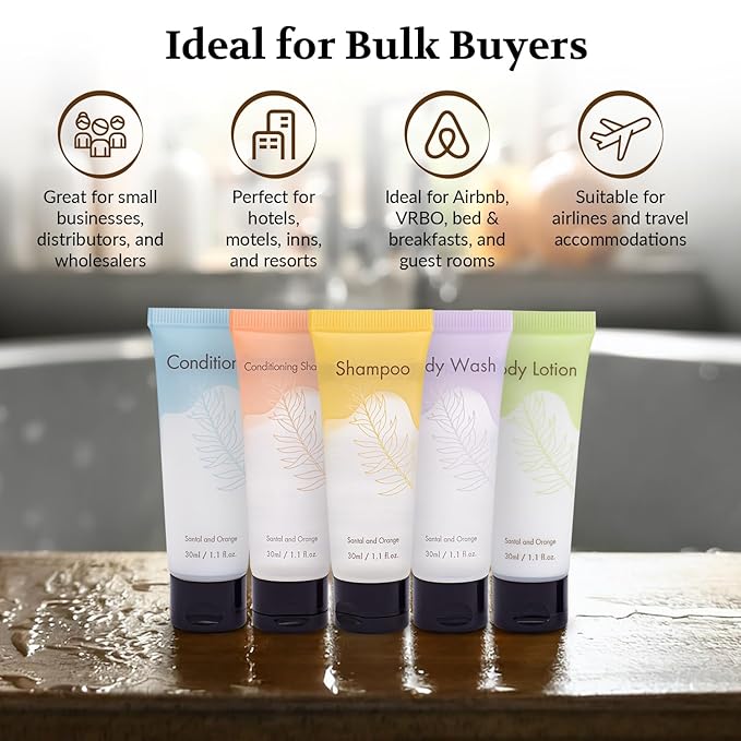 Double Sealed Hotel Conditioner Bulk 100 Pack Individually Wrapped Travel Size Conditioner Aloe and Green Tea Extract Infused Hotel Supplies and Toiletries for Guest